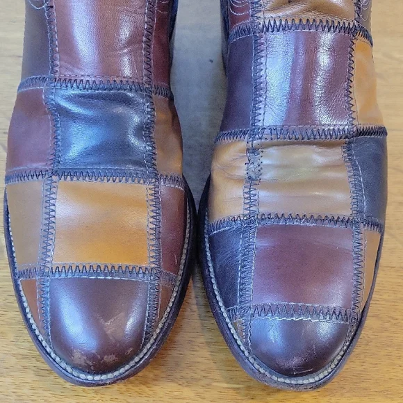 Patchwork Leather Western Boots - Picture 12 of 16